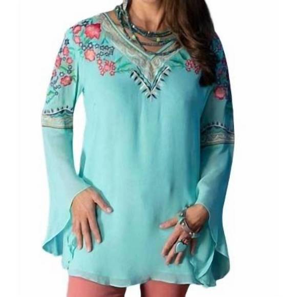 VINTAGE COLLECTION Tops - NEW VINTAGE COLLECTION princess tunic in pale teal
